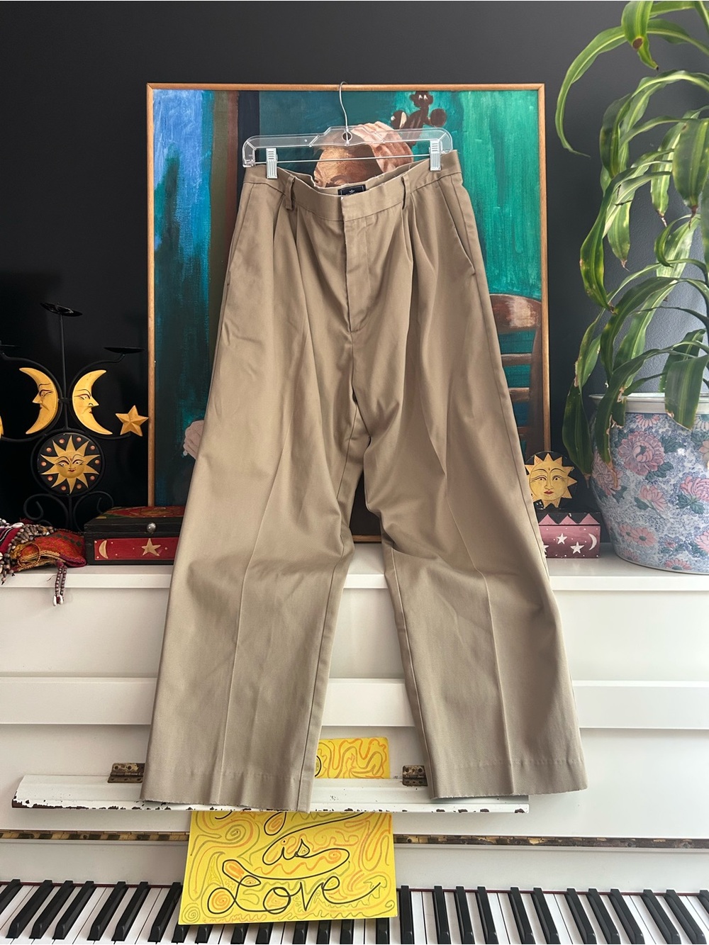 Vintage Dockers D3 Khaki Pleated Pants 36x30 90s Y2K Baggy Chinos Trousers